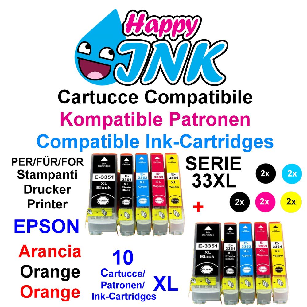 2 Go Ink Cartucce di inchiostro magenta per sostituire Epson T3363 serie 33XL compatibili//non OEM per stampanti Epson Expression Premium