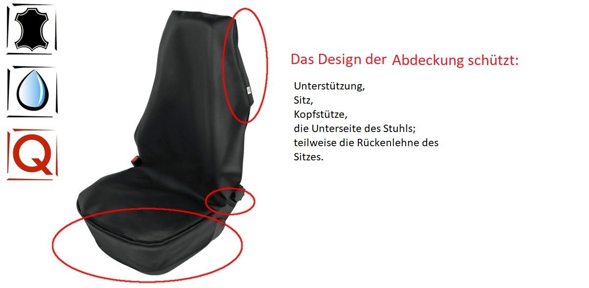 Kegel Auto Sitzbezug Einzelbezug Werkstattschoner Sitzschoner schwarz -  Flex-Autoteile